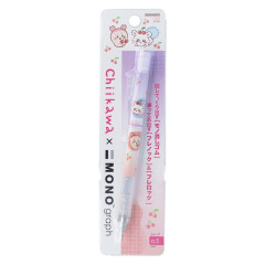 Japan Chiikawa Mono Graph Shaker Mechanical Pencil - Furuhonya Kani-chan & Momonga / Happy Cherry