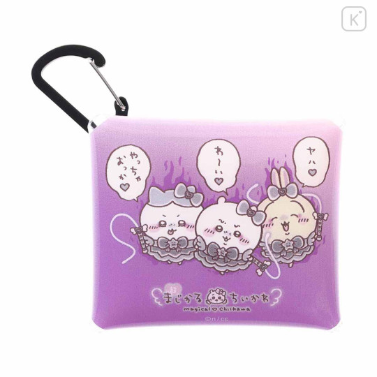 Japan Chiikawa Clear Pouch with Carabiner - Chiikawa & Hachiware & Rabbit / Super Magical Chiikawa DOPPELGANGER Bad Version - 1