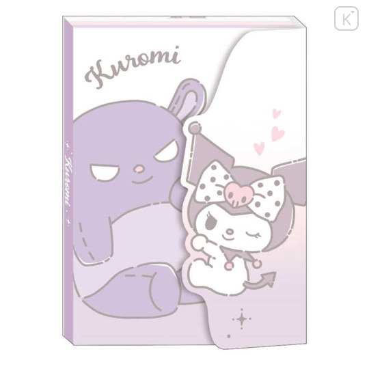 Japan Sanrio A6 Notepad - Kuromi / Hug Baku - 1