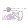 Japan Sanrio Pen Pouch Pencil Case - Kuromi / Hug Baku - 2