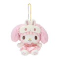 Japan Sanrio Mascot Holder - My Melody : Good Friend Pajamas - 1