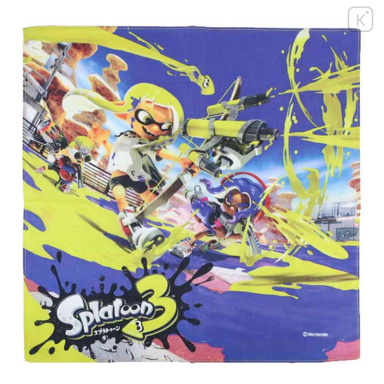 Japan Splatoon Handkerchief - Splatoon3 / Yellow vs Purple - 1