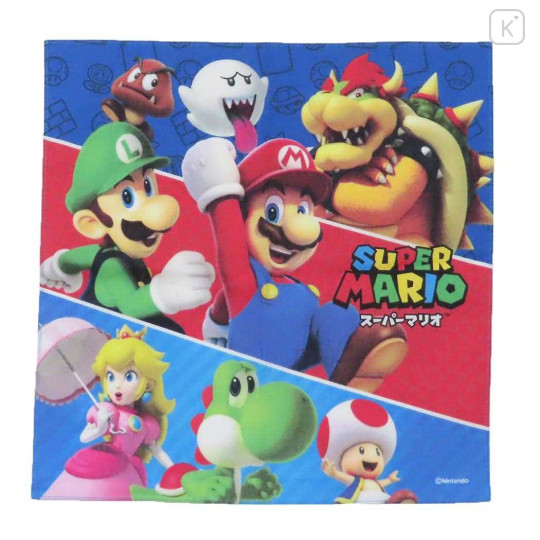 Japan Mario Handkerchief - Characters / Super Mario Brothers Red & Blue - 1