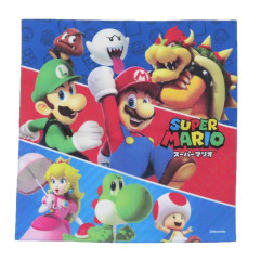 Japan Mario Handkerchief - Characters / Super Mario Brothers Red & Blue