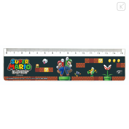 Japan Mario Ruler 15cm - Black / Super Mario Brothers - 1