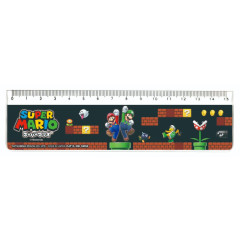 Japan Mario Ruler 15cm - Black / Super Mario Brothers