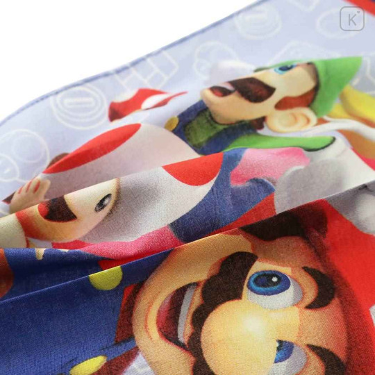 Japan Mario Handkerchief - Characters / Super Mario Brothers Grey Navy - 2