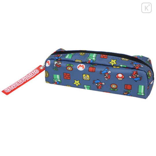 Japan Mario Pen Pouch Pencil Case - Navy Super Mario Brothers - 1