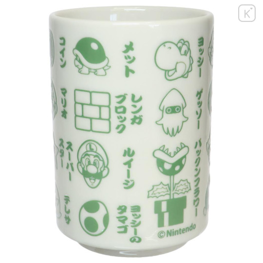 Japan Mario Japanese Tea Cup - Icon Name Green / Super Mario Brothers - 2