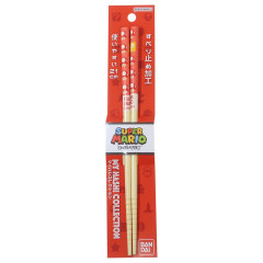 Japan Mario Bamboo Chopsticks 21cm - Mushroom Red / Super Mario Brothers