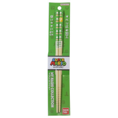 Japan Mario Bamboo Chopsticks 21cm - Mushroom Green / Super Mario Brothers