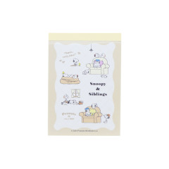 Japan Peanuts Mini Notepad - Snoopy & Brothers Cozy Home