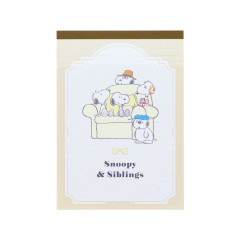 Japan Peanuts A6 Notepad - Snoopy & Brothers Cozy Home