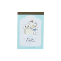 Japan Peanuts Mini Notepad - Snoopy & Brothers Cozy Home Blue - 1