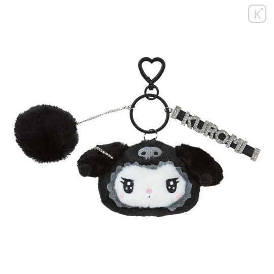 Japan Sanrio Plush Keychain - Kuromi / Twin Idol Black Alphabet - 1