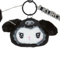 Japan Sanrio Plush Keychain - Kuromi / Twin Idol Black Alphabet - 2