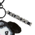 Japan Sanrio Plush Keychain - Kuromi / Twin Idol Black Alphabet - 3