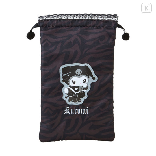 Japan Sanrio Drawstring Pouch - Kuromi / Twin Idol - 1