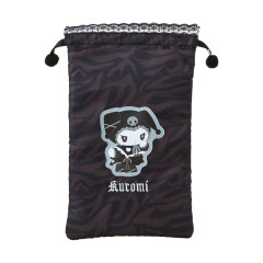 Japan Sanrio Drawstring Pouch - Kuromi / Twin Idol