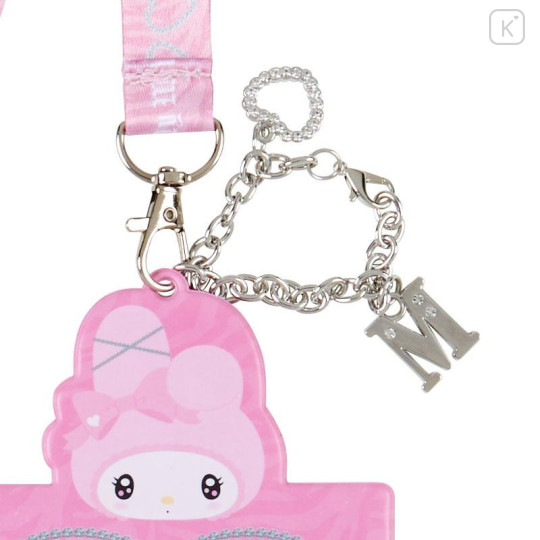 Japan Sanrio Pass Case Card Holder with Neck Strap - My Melody / Twin Idol - 5