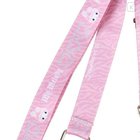 Japan Sanrio Pass Case Card Holder with Neck Strap - My Melody / Twin Idol - 6