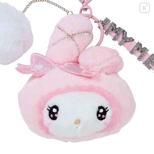 Japan Sanrio Plush Keychain - My Melody / Twin Idol Black Alphabet - 2