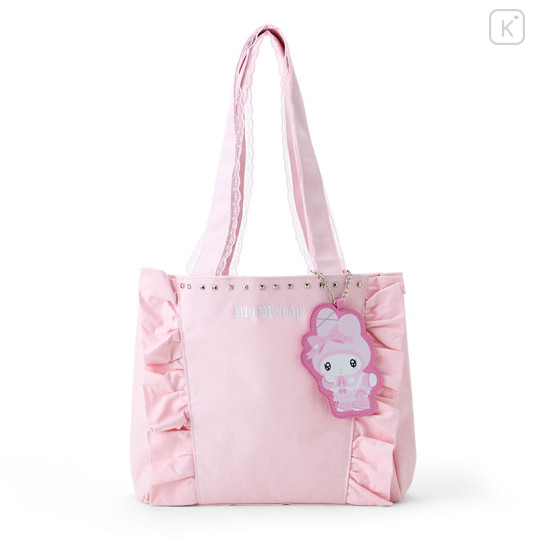 Japan Sanrio Tote Bag With Mascot Charm - My Melody / Twin Idol - 1