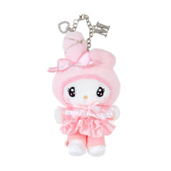 Japan Sanrio Mascot Holder - My Melody / Twin Idol Initial Charm with Rhinestone