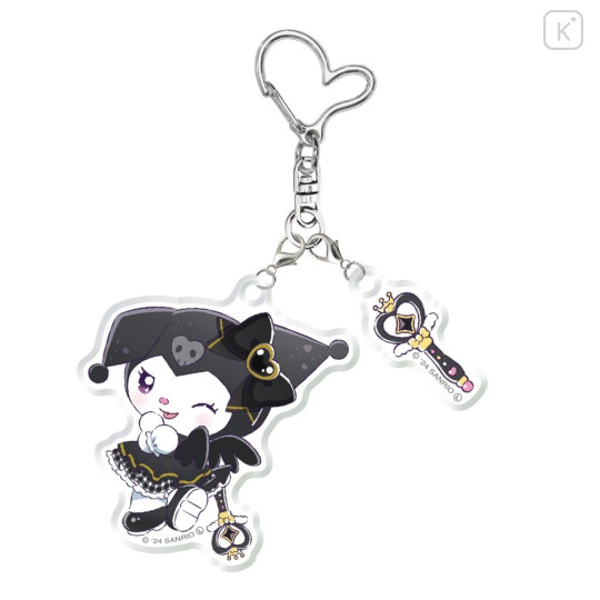 Japan Sanrio Acrylic Keychain - Kuromi / Tokimeki Magic Warrior Miracle Edition - 1