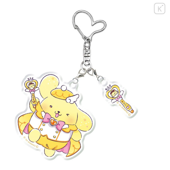 Japan Sanrio Acrylic Keychain - Pompompurin / Tokimeki Magic Warrior Miracle Edition - 1