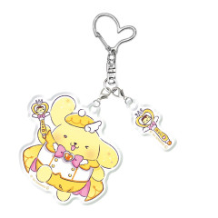 Japan Sanrio Acrylic Keychain - Pompompurin / Tokimeki Magic Warrior Miracle Edition