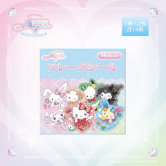 Japan Sanrio Flake Sticker Set - Tokimeki Magic Warrior Miracle Edition B