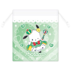 Japan Sanrio Drawstring Pouch - Pochacco / Tokimeki Magic Warrior Miracle Edition