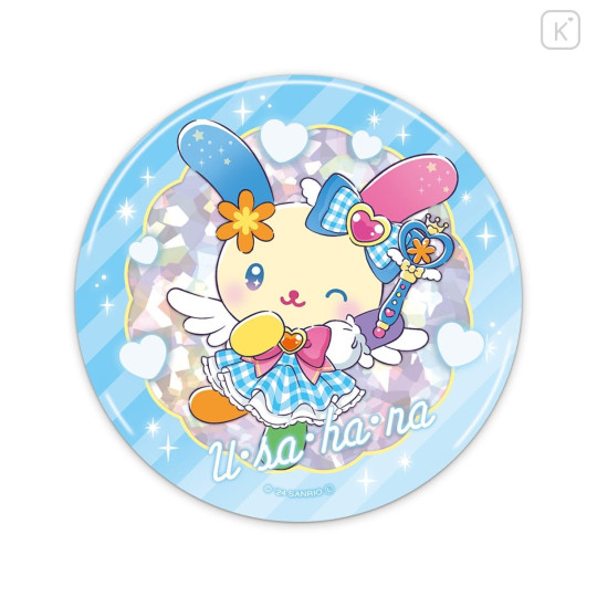 Japan Sanrio Big Can Badge - Usahana / Tokimeki Magic Warrior Miracle Edition - 1