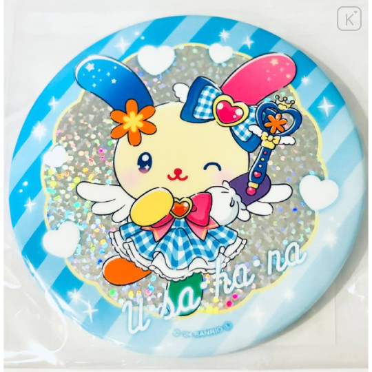 Japan Sanrio Big Can Badge - Usahana / Tokimeki Magic Warrior Miracle Edition - 2