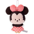 Japan Disney Fluffy Plush Keychain - Minnie Mouse / Yululun - 1