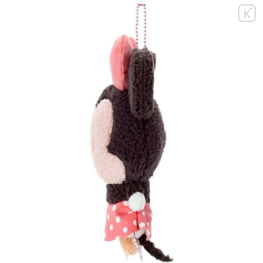 Japan Disney Fluffy Plush Keychain - Minnie Mouse / Yululun - 2