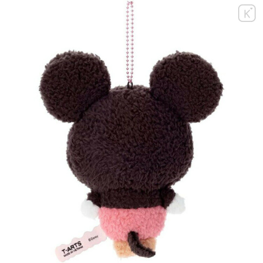 Japan Disney Fluffy Plush Keychain - Mickey Mouse / Yululun - 3