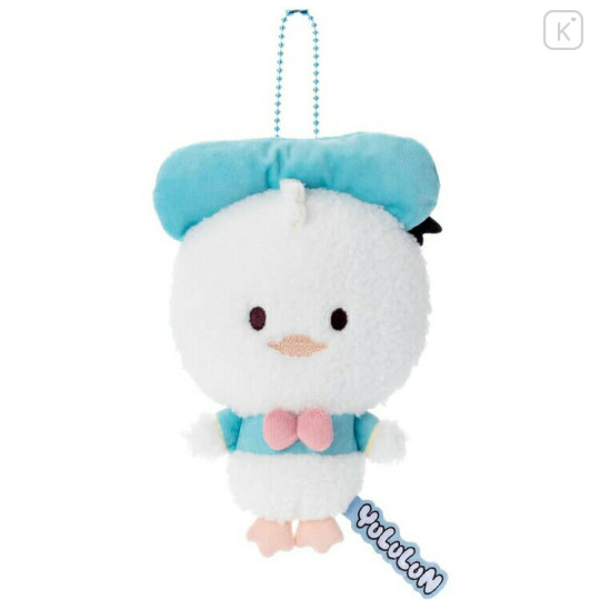 Japan Disney Fluffy Plush Keychain - Donald Duck / Yululun - 1