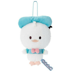 Japan Disney Fluffy Plush Keychain - Donald Duck / Yululun