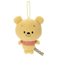 Japan Disney Fluffy Plush Keychain - Pooh / Yululun