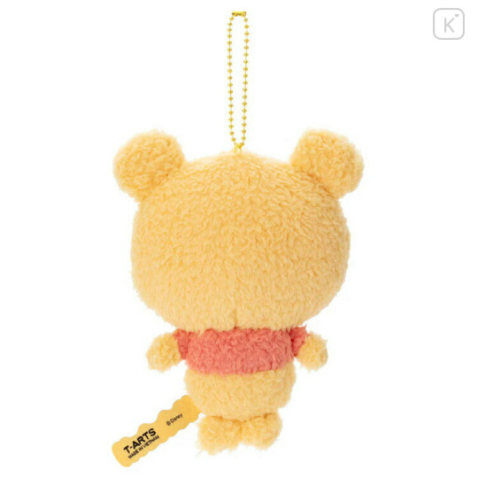 Japan Disney Fluffy Plush Keychain - Pooh / Yululun - 3