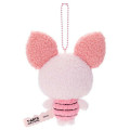 Japan Disney Fluffy Plush Keychain - Piglet / Yululun - 3