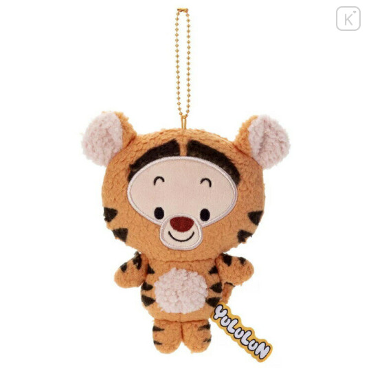 Japan Disney Fluffy Plush Keychain - Tigger / Yululun - 1