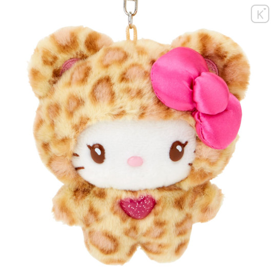 Japan Sanrio Original Mascot Keychain - Hello Kitty : Leopard Bear Yellow - 2