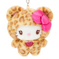 Japan Sanrio Original Mascot Keychain - Hello Kitty : Leopard Bear Yellow - 2