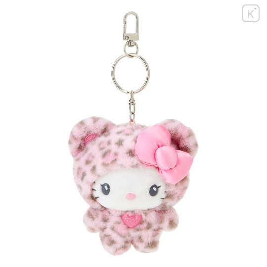 Japan Sanrio Original Mascot Keychain - Hello Kitty : Leopard Bear Pink - 1