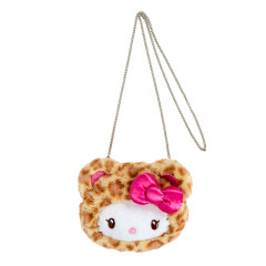 Japan Sanrio Original Face-shaped 2way Pochette - Hello Kitty / Leopard Bear