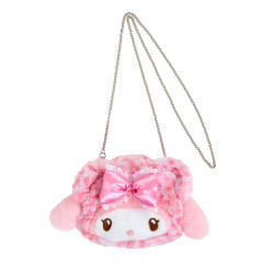 Japan Sanrio Original Face-shaped 2way Pochette - My Melody / Leopard Bear