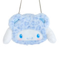 Japan Sanrio Original Face-shaped 2way Pochette - Cinnamoroll / Leopard Bear - 2